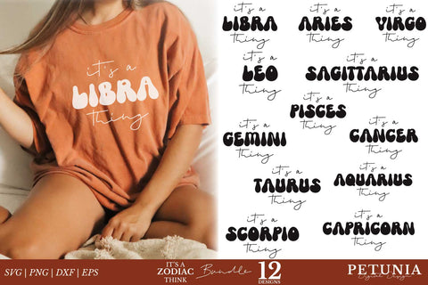 It's a Zodiac Thing SVG Bundle | Zodiac Sign SVG Bundle SVG Petunia Digital Design 