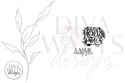 It’s All A Bunch Of Hocus Pocus Glowforge SVG | Halloween Round Sign Design SVG Diva Watts Designs 