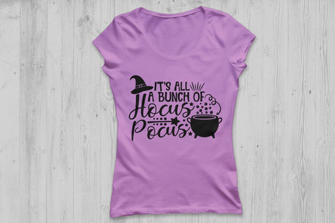 It's All A Bunch Of Hocus Pocus| Halloween Witch SVG Cutting Files. SVG CosmosFineArt 