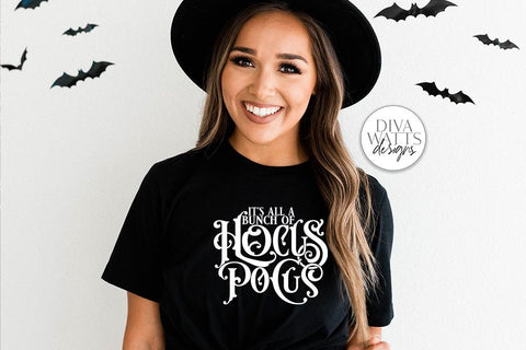 It's All A Bunch Of Hocus Pocus SVG | Halloween Witch Word Art Design SVG Diva Watts Designs 