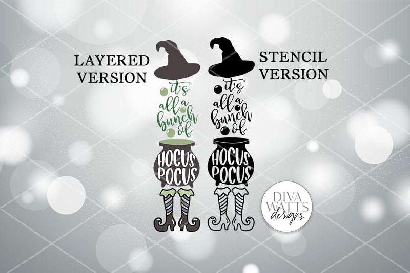 It's All A Bunch Of Hocus Pocus Vertical SVG | Halloween Witch Porch ...