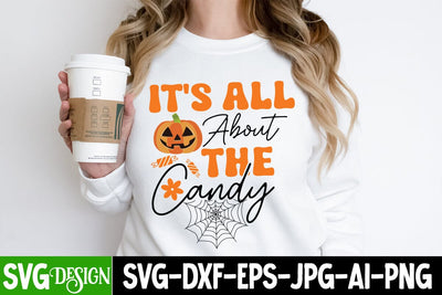 it's All About The Candy SVG Cut File, it's All About The Candy SVG Design, Halloween SVG bundle, Halloween Quotes SVG ,Halloween SVG Sublimation Design, Trick or Treat SVG SVG BlackCatsMedia 