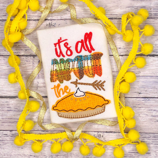 It's All About the Pie Applique Machine Embroidery Design Embroidery/Applique DESIGNS So Fontsy Design Shop 