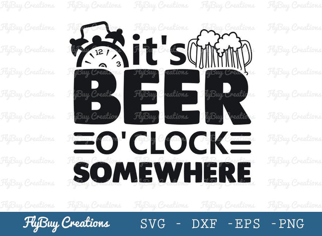 It's Beer O'clock Somewhere Svg Cut File, Bear Svg, Papa Bear Svg, Father's Day Svg, Pops Svg, Tshirt Design, SVG ETC Craft 