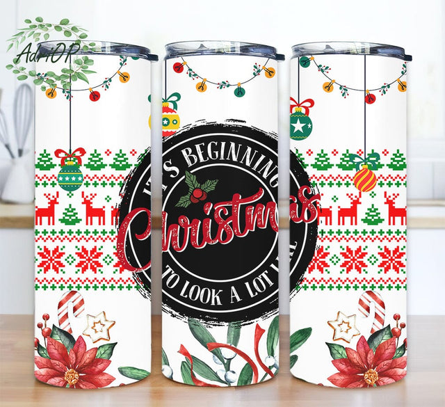 It's Beginning To Look A Lot Like Christmas 20oz Tumbler Design Png, Christmas Tumbler, Christmas Design, Christmas Tree Tumbler Sublimation AdriOP 