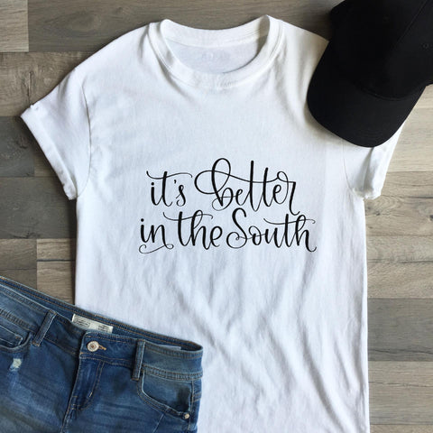 It's Better In The South Hand Lettered SVG Cut File SVG Cursive by Camille 