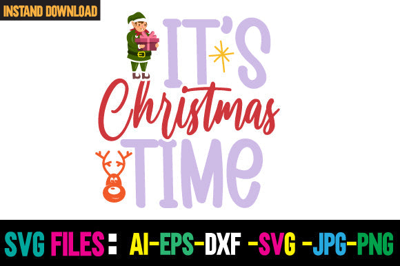 It's Christmas Time SVG Cut File SVG Newmockups 