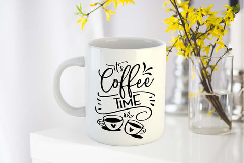 It's coffee time Cut file SVG TheBlackCatPrints 