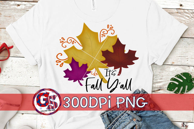 It's Fall Y'all PNG for Sublimation Sublimation Greedy Stitches 