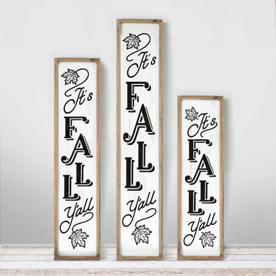 It's Fall Y'all porch sign vertical svg png dxf SVG Chameleon Cuttables 