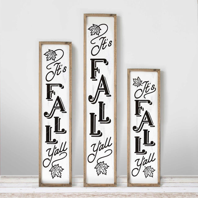 It's Fall Y'all porch sign vertical svg png dxf SVG Chameleon Cuttables 