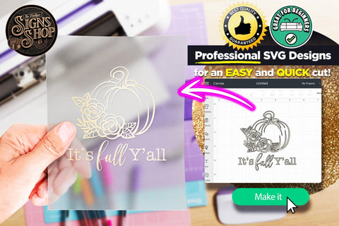 It's Fall Y'all pumpkin | FALL SVG Sign SVG The Vintage Signs Shop 