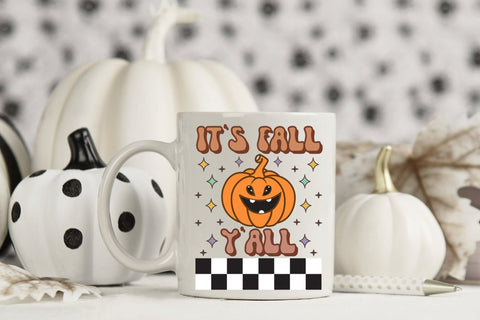 It's Fall Y'all, Retro Fall Sublimation Design Sublimation CraftLabSVG 