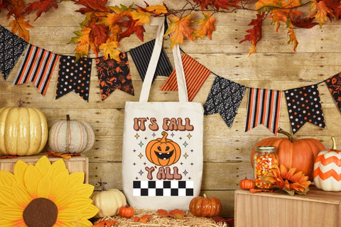 It's Fall Y'all, Retro Fall Sublimation Design Sublimation CraftLabSVG 