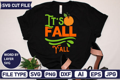 It's Fall Y'all SVG Cut File SVG DesignPlante 503 