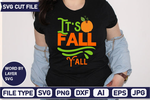 It's Fall Y'all SVG Cut File SVG DesignPlante 503 