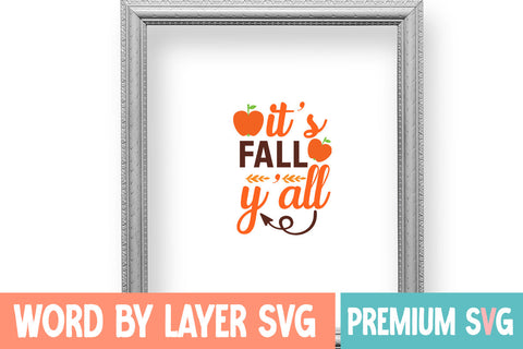 It's Fall Y'all SVG cute file SVG Blessedprint 