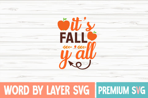 It's Fall Y'all SVG cute file SVG Blessedprint 