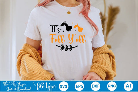 It's Fall Y'all SVG SVGs,Quotes and Sayings,Food & Drink,On Sale, Print & Cut SVG DesignPlante 503 