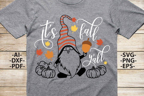 Its fall you all Svg, Fall SVG, Acorn Svg, Gnome Svg, Three Gnomies Svg, Gnome tshirt, Fall Quotes, Fall leaves svg SVG 1uniqueminute 