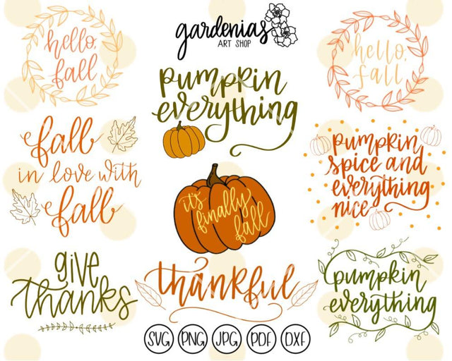 It's Finally Fall Bundle SVG Gardenias Art Shop 