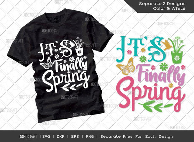 It’s Finally Spring SVG Cut File | Butterfly Svg | Birds Svg | Flower Svg | Spring Svg | Hello Spring Svg | Dxf | Eps | Png | Tshirt Design SVG ETC Craft 