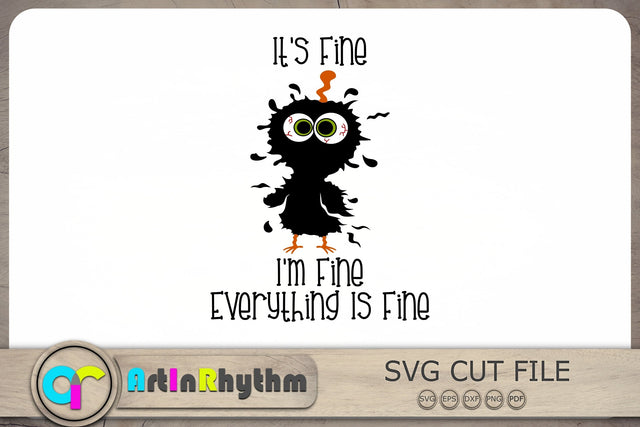 It's fine I'm fine Everything is fine Svg, Chicken Svg SVG Artinrhythm shop 