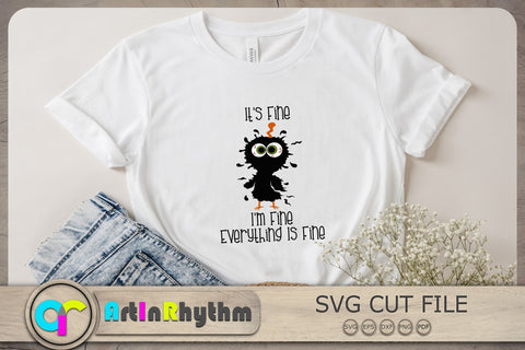It's fine I'm fine Everything is fine Svg, Chicken Svg SVG Artinrhythm shop 