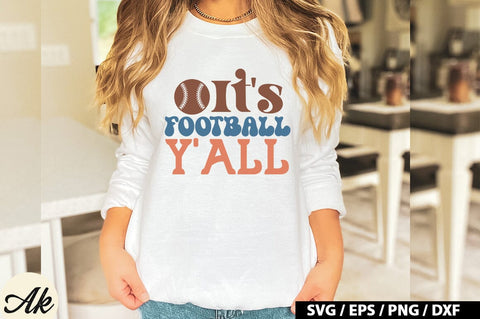 It's football y'all Retro SVG SVG akazaddesign 