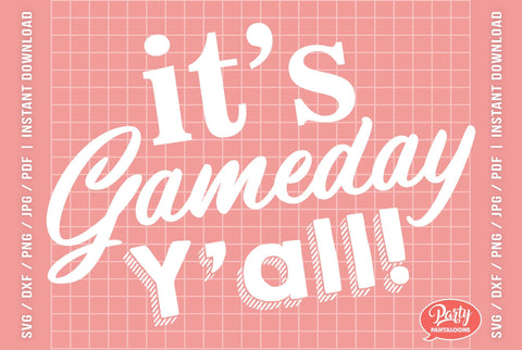 IT’S GAMEDAY Y’ALL | cheerleading & football SVG SVG Partypantaloons 