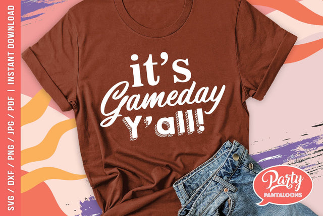 IT’S GAMEDAY Y’ALL | cheerleading & football SVG SVG Partypantaloons 