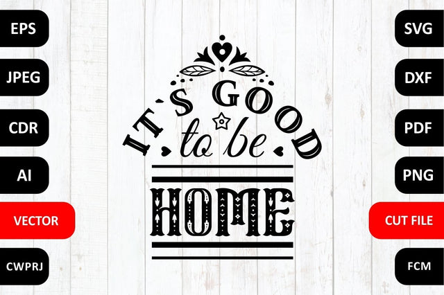 Its good to be home Quotes & Sayings Cut Files Family SVG SVG Zoya Miller 