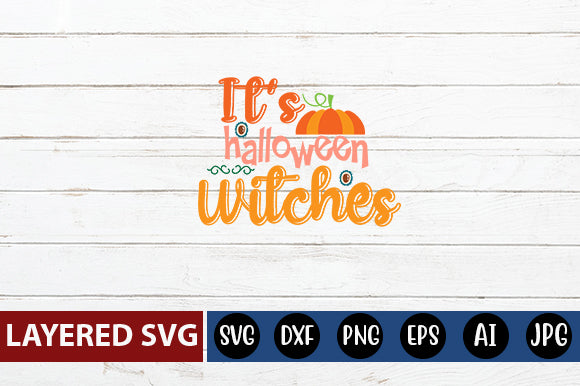 it's halloween witches SVG cute file SVG Blessedprint 