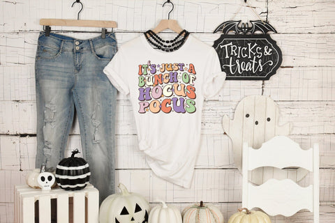 It's Just a Bunch of Hocus Pocus | Retro Halloween PNG Sublimation CraftLabSVG 