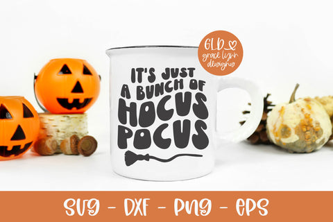 It's Just A Bunch Of Hocus Pocus - Retro Halloween SVG SVG Grace Lynn Designs 