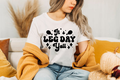 It's Leg Day Y'all | Retro Thanksgiving SVG SVG CraftLabSVG 