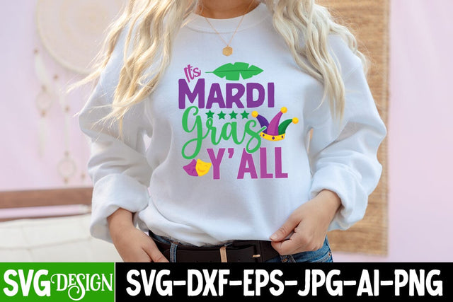 it's Mardi Gras Y'all SVG Cut File,it's Mardi Gras Y'all Sublimation PNG, it's Mardi Gras Y'all SVG Quotes SVG BlackCatsMedia 