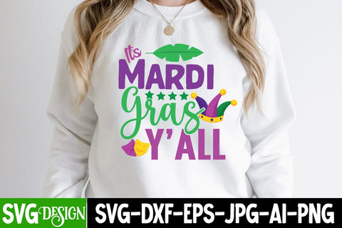 it's Mardi Gras Y'all SVG Cut File,it's Mardi Gras Y'all Sublimation PNG, it's Mardi Gras Y'all SVG Quotes SVG BlackCatsMedia 