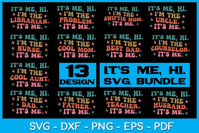It's Me Hi SVG Bundle Cut File SVG Creativedesigntee 