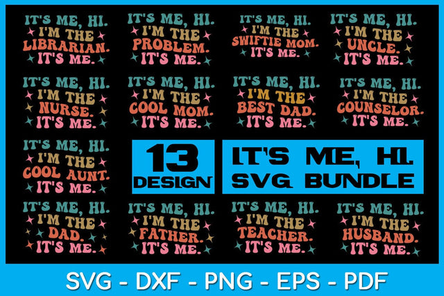 It's Me Hi SVG Bundle Cut File SVG Creativedesigntee 