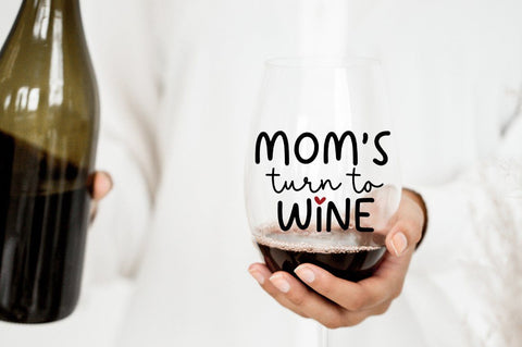 It's Mom's Turn To Wine SVG SVG Simply Cutz 