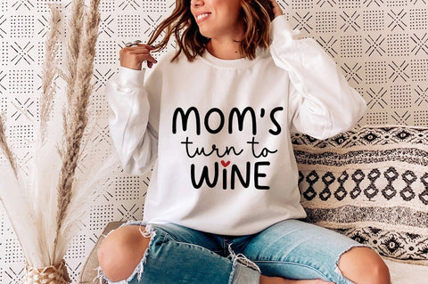 It's Mom's Turn To Wine SVG SVG Simply Cutz 