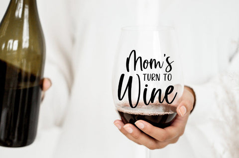 It's Mom's Turn To Wine SVG SVG Simply Cutz 