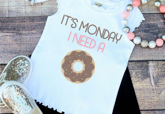 It's Monday I Need a Doughnut SVG So Fontsy Design Shop 