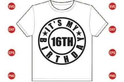 It's My 16th Birthday SVG CraftlabSvg29 