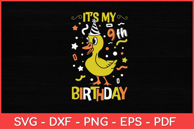 It's My 9th Birthday Duck Svg Design SVG artprintfile 