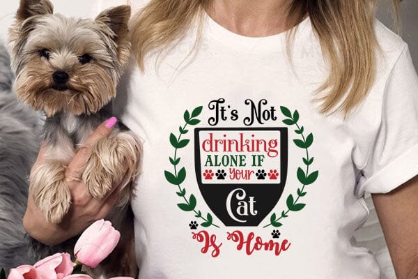 Its Not Drinking Alone If Your Cat Is Home SVG Angelina750 