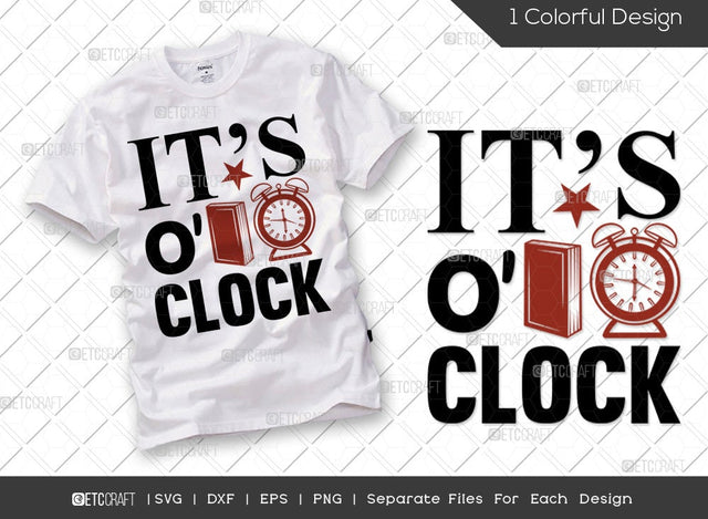It's O'clock SVG Cut File | Book Club Svg | Librarian Svg | Bookworm Svg | Funny Book Svg | Reading Quote Svg SVG ETC Craft 