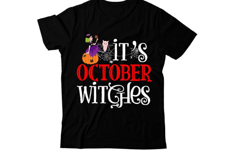 it's October Witches SVG Cut File, it's October Witches SVG Quotes, it's October Witches Sublimation PNG, Halloween SVG Bundle,Halloween SVG Quotes,Halloween PNG, Halloween SVG SVG BlackCatsMedia 