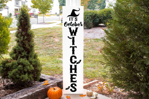 It's October Witches SVG for Front Door SVG Pickled Thistle Creative 